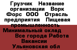 Грузчик › Название организации ­ Ворк Форс, ООО › Отрасль предприятия ­ Пищевая промышленность › Минимальный оклад ­ 25 000 - Все города Работа » Вакансии   . Ульяновская обл.,Барыш г.